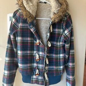 Roxy Blue and Pink Coat.